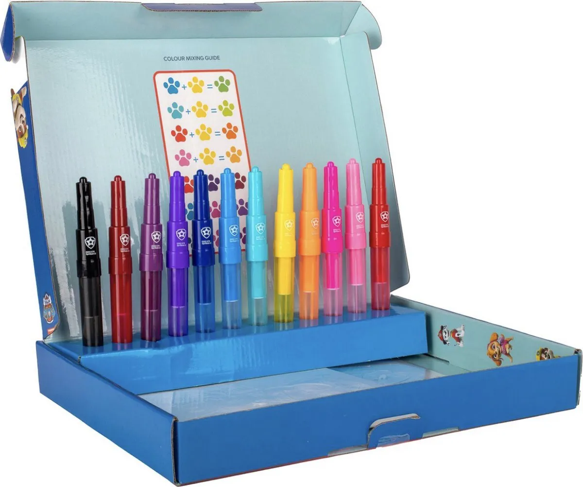 Disney Paw Patrol Spraypennen Deluxe Set - 12 Stuks - afbeelding 6 van 6