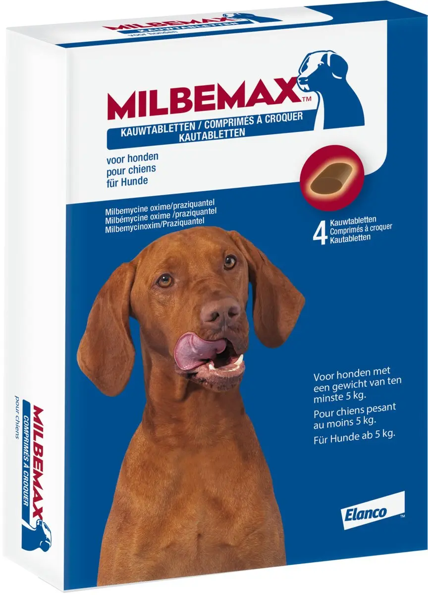 Milbemax Kauwtablet Hond vanaf 5kg