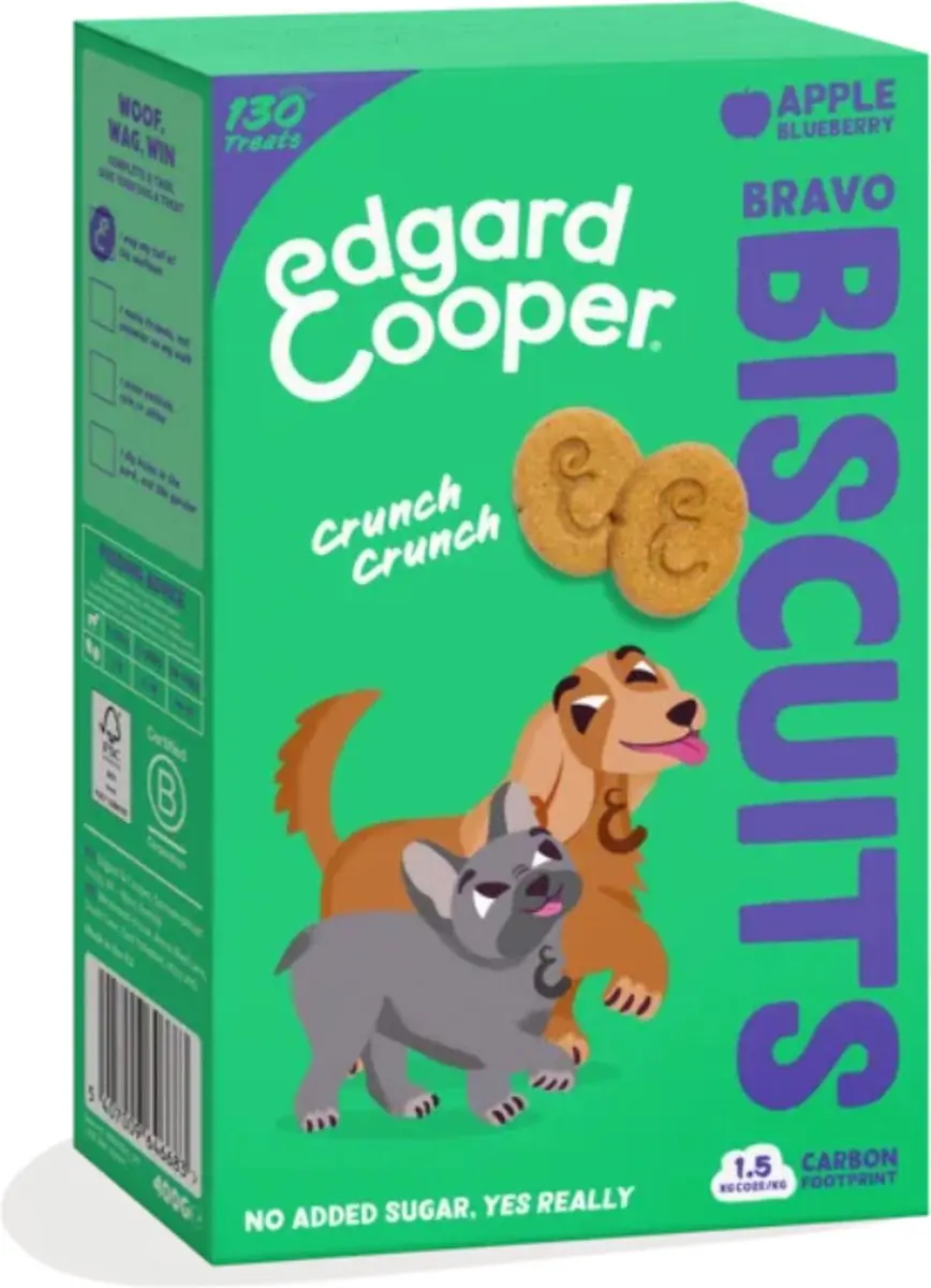 Edgard & Cooper Biscuit Hondensnacks Appel 400g