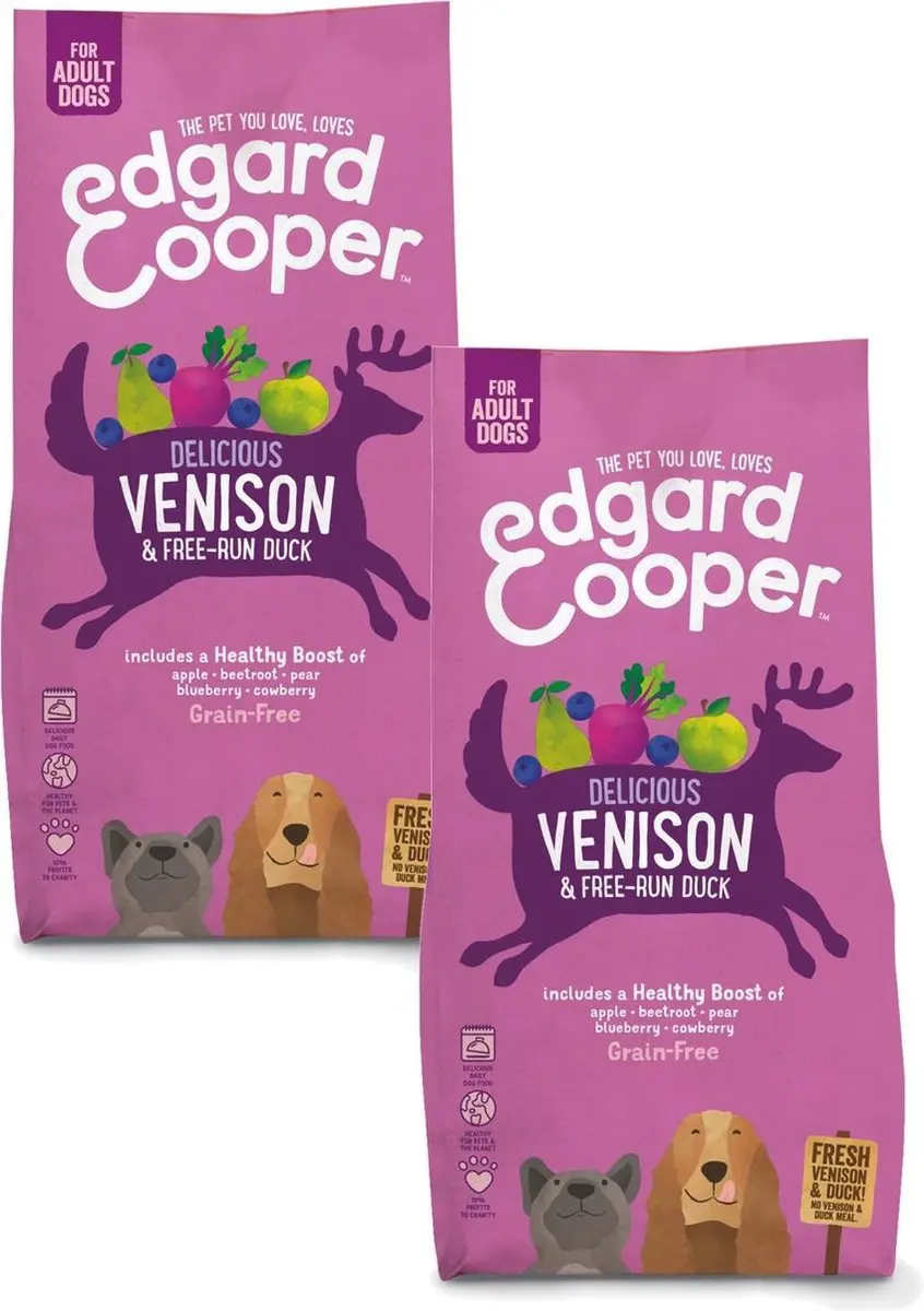 Edgard & Cooper Delicious Venison Adult Hert&Eend&Appel