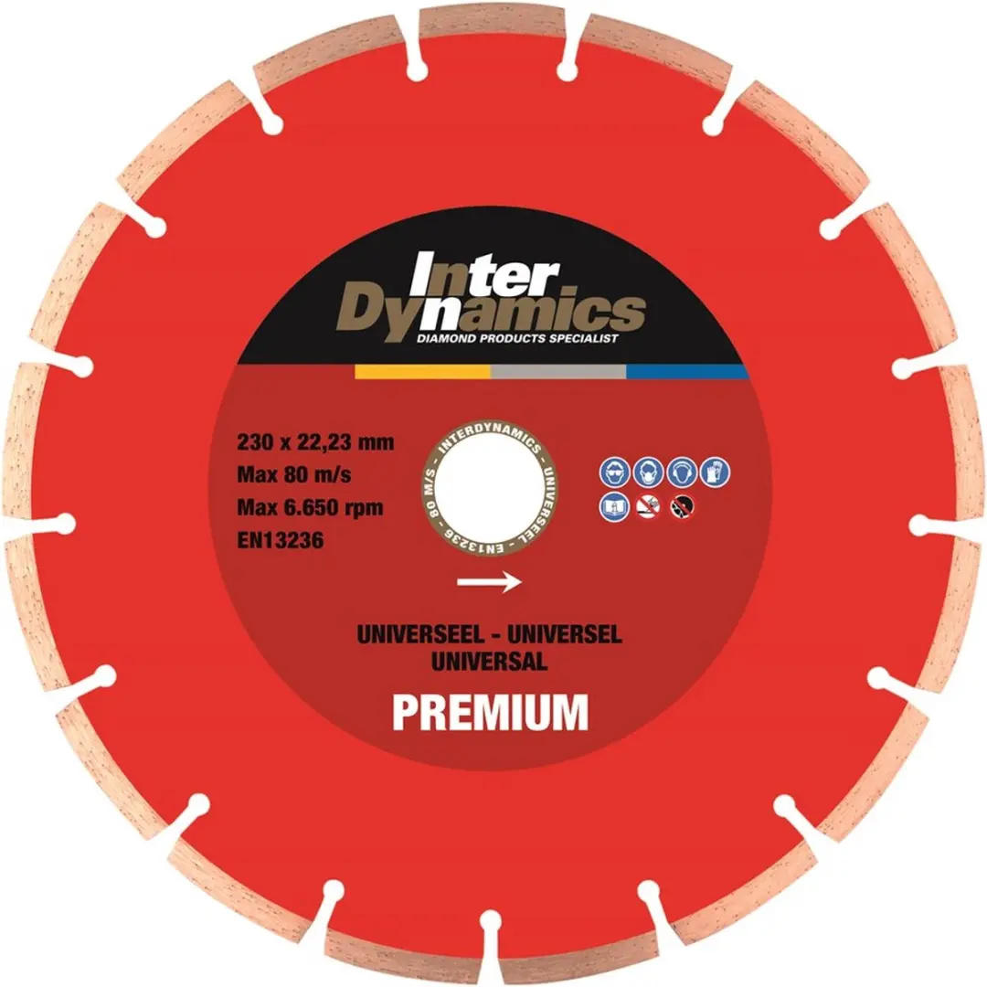 Interdynamics premium diamantdoorslijpschijf