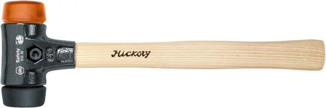 WIHA Kunststof hamer Safety middelzacht/hard met hickorysteel, rond-slagkop 2661