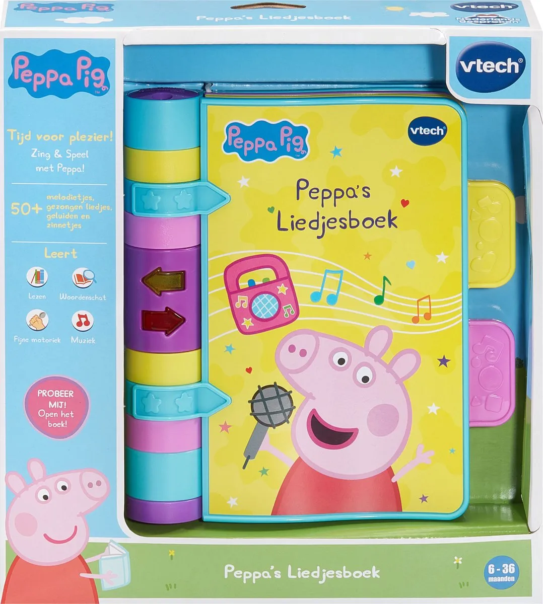 VTech Peppa's Liedjesboek - Interactief Speelgoed - 50+ Melodietjes