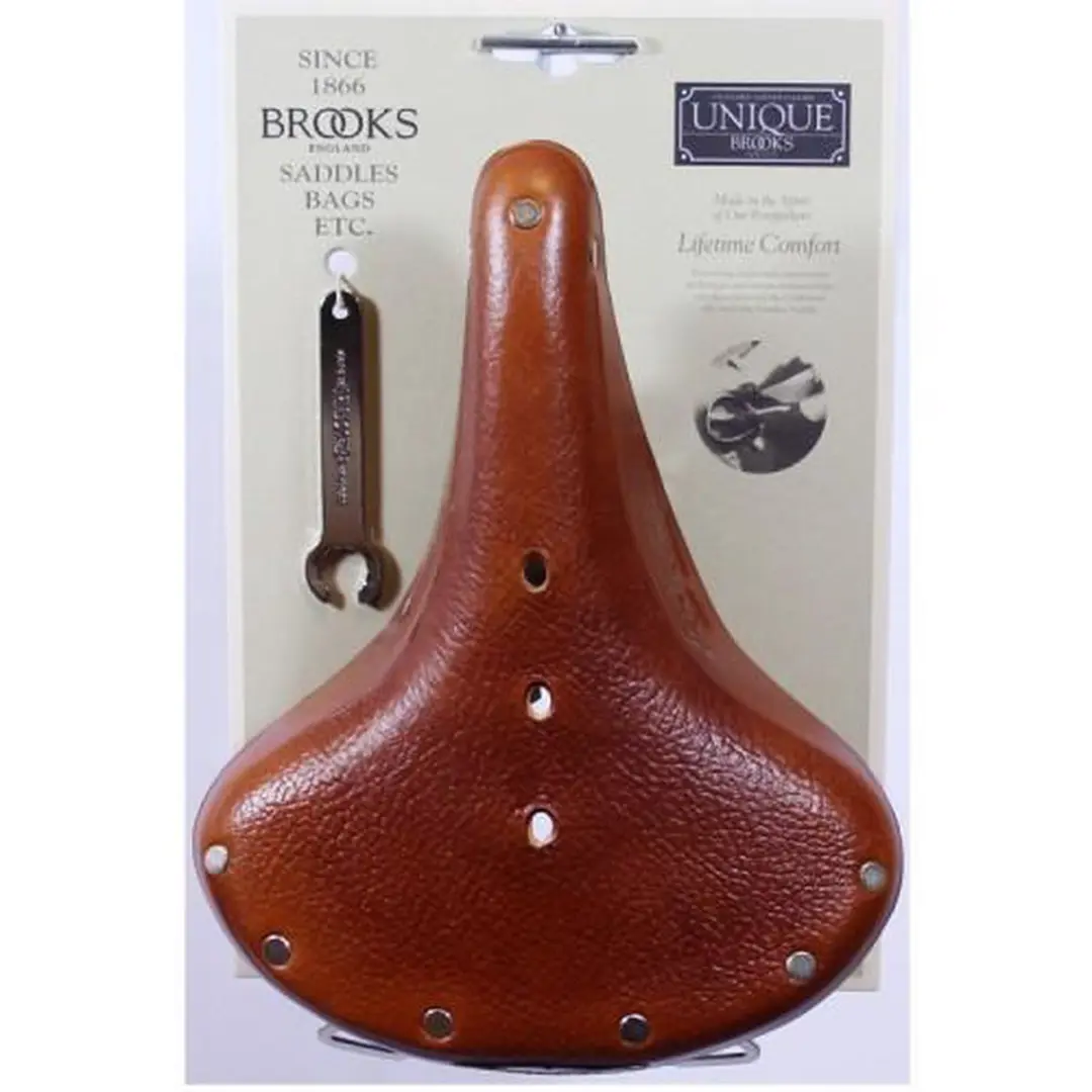 Brooks B66 Heren Zadel - Honing - afbeelding 4 van 6