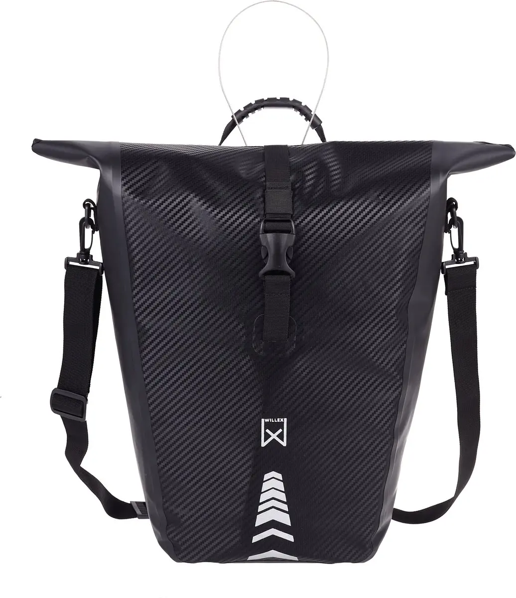 Willex Enkele Fietstas Carbon Look 25L - Zwart - afbeelding 4 van 6