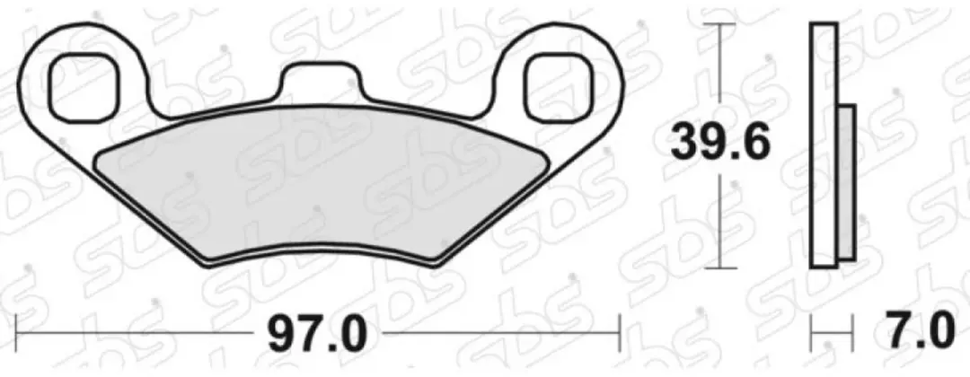SBS Remblokken Polaris 250 Trail Blazer 716ATS - Bronzen - afbeelding 2 van 3