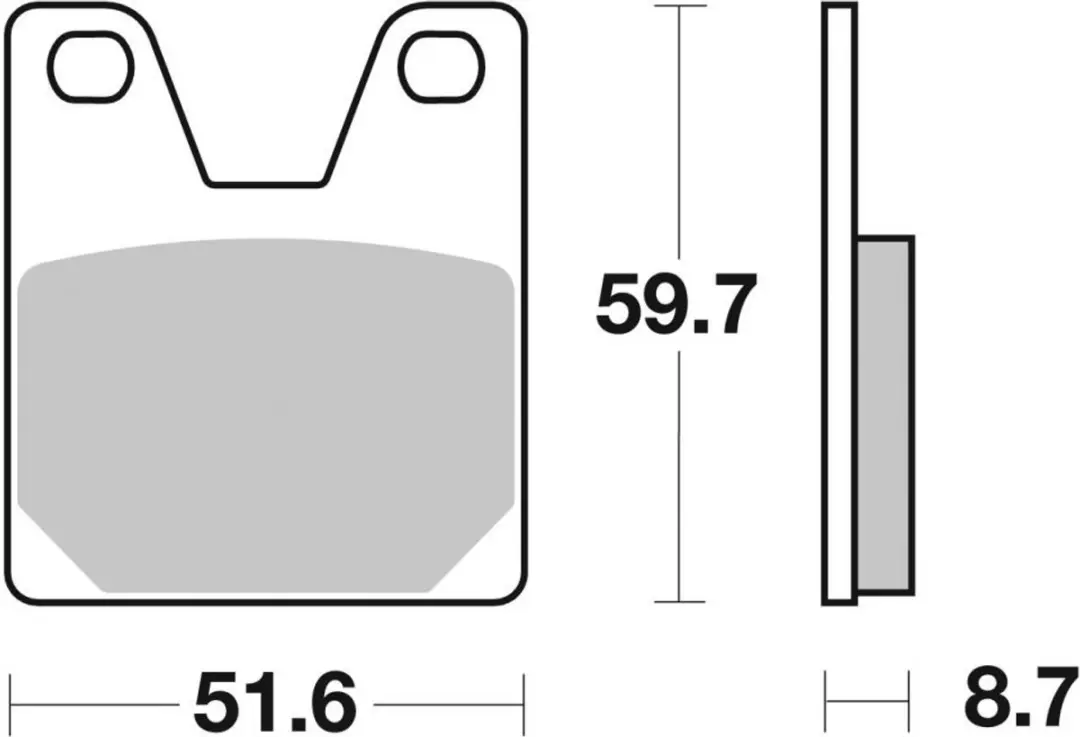 SBS Plaquette de frein 733LS - Grijs - afbeelding 2 van 2