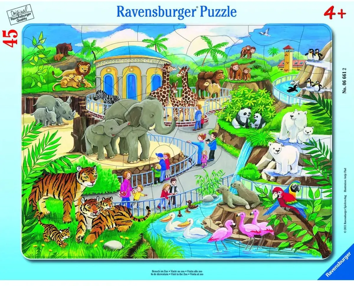 Ravensburger Zoo Bezoek Puzzel 45 Stuks
