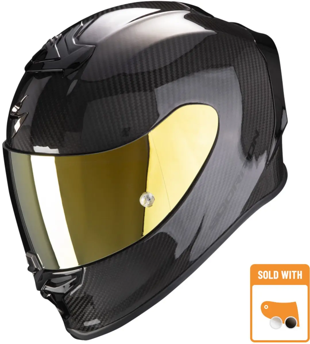Scorpion Exo-R1 Evo Carbon Air Solid Zwart Integraalhelm