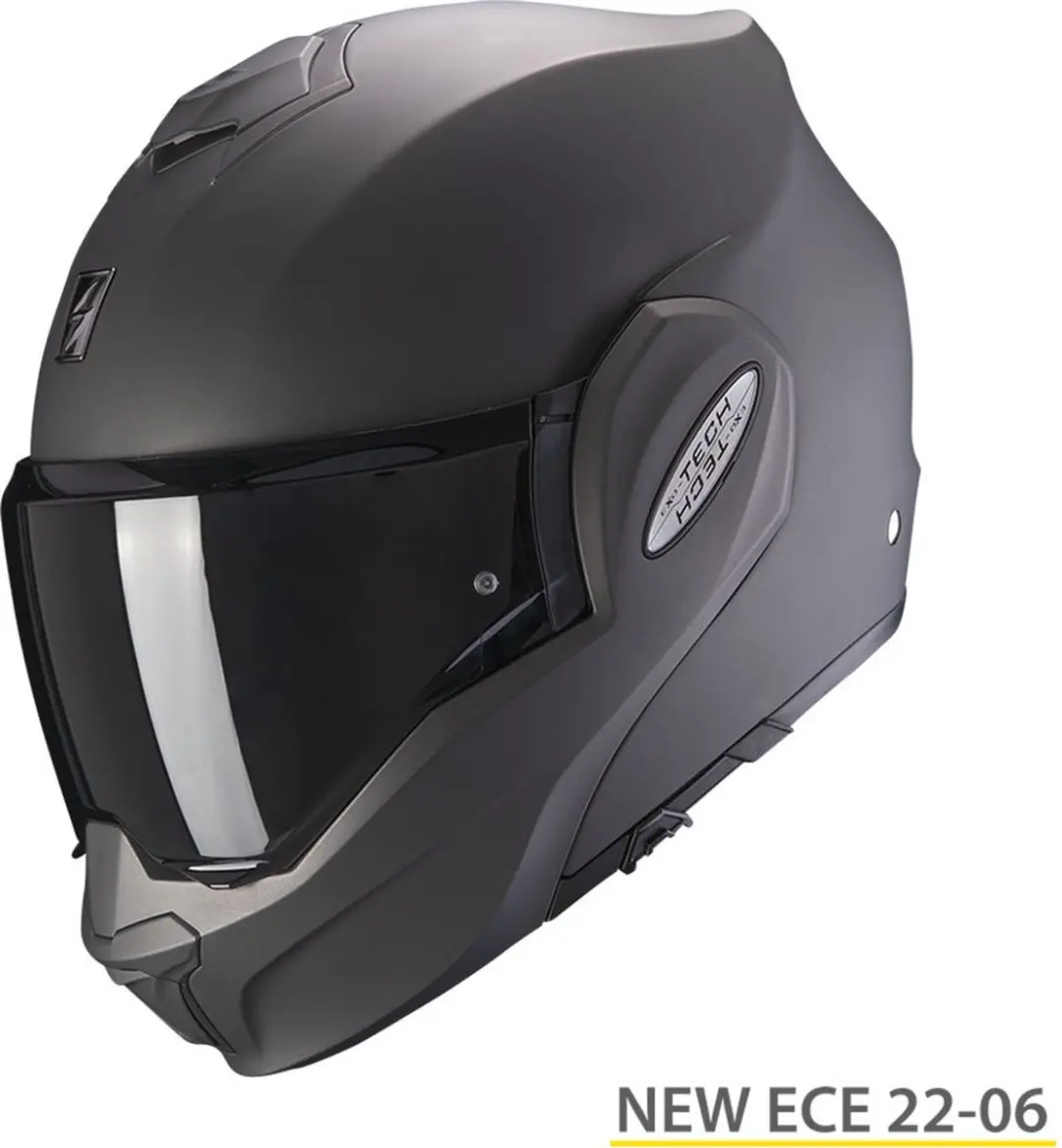 Scorpion Exo-Tech Evo Solid Mat Helm - S - Anthraciet