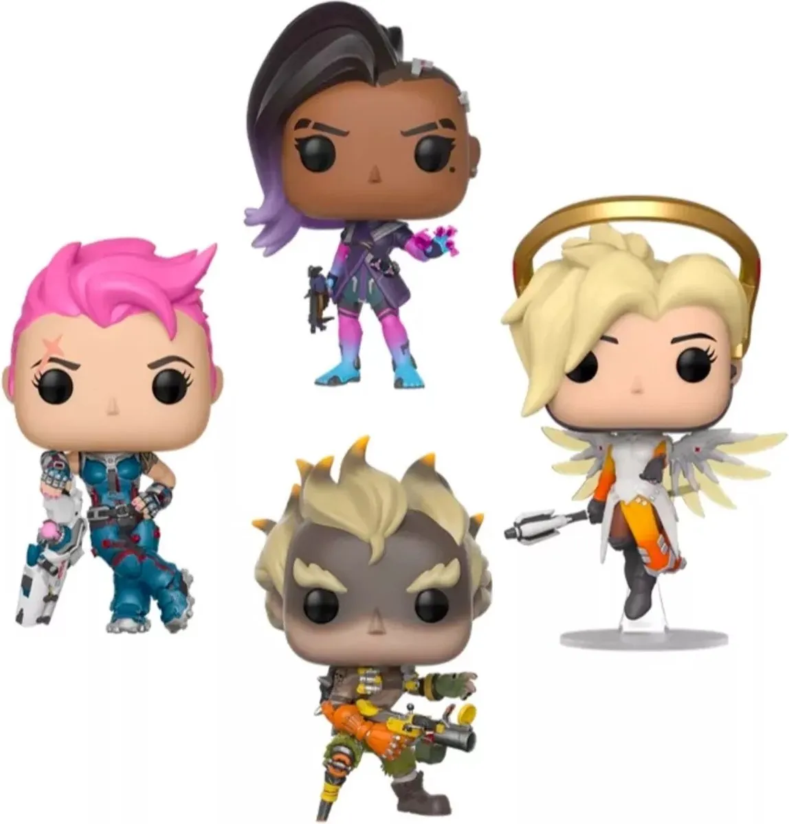 Funko Pop Overwatch 4-Pack - Sombra, Zarya, Junkrat, Mercy
