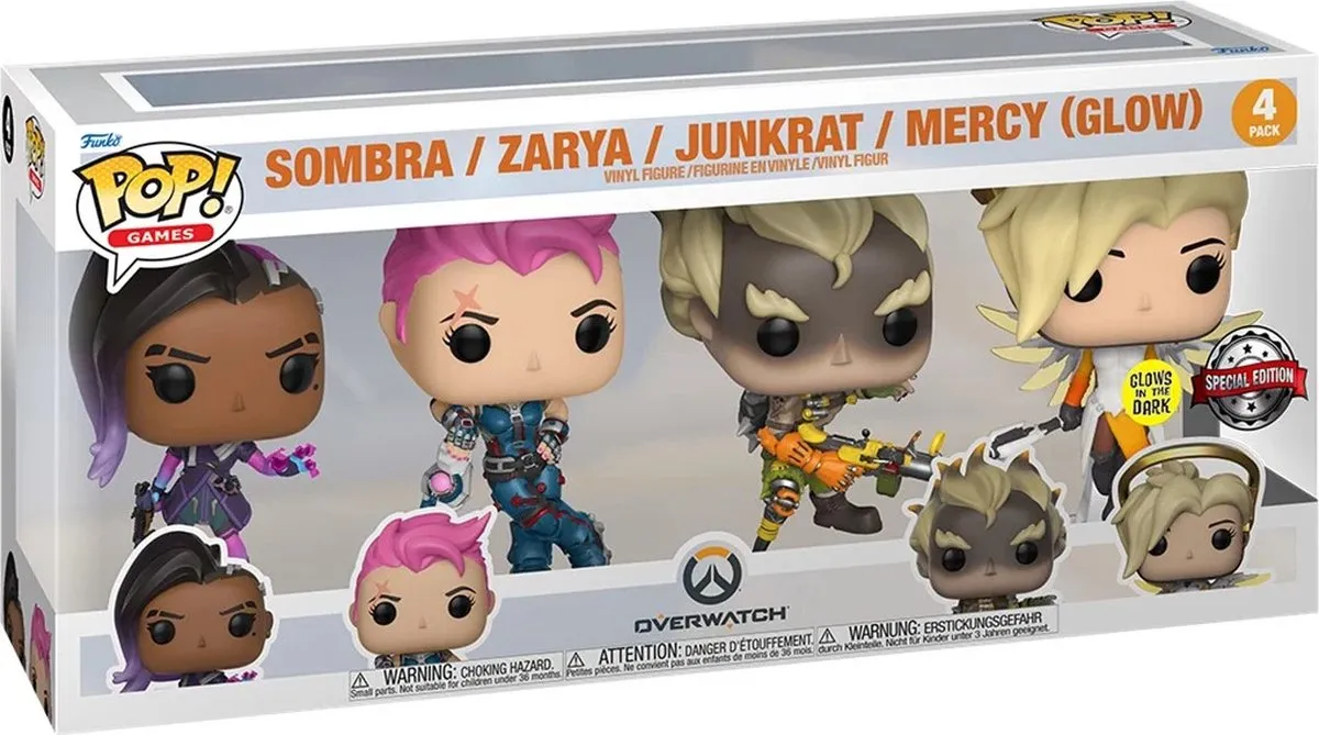 Funko Pop Overwatch 4-Pack - Sombra, Zarya, Junkrat, Mercy