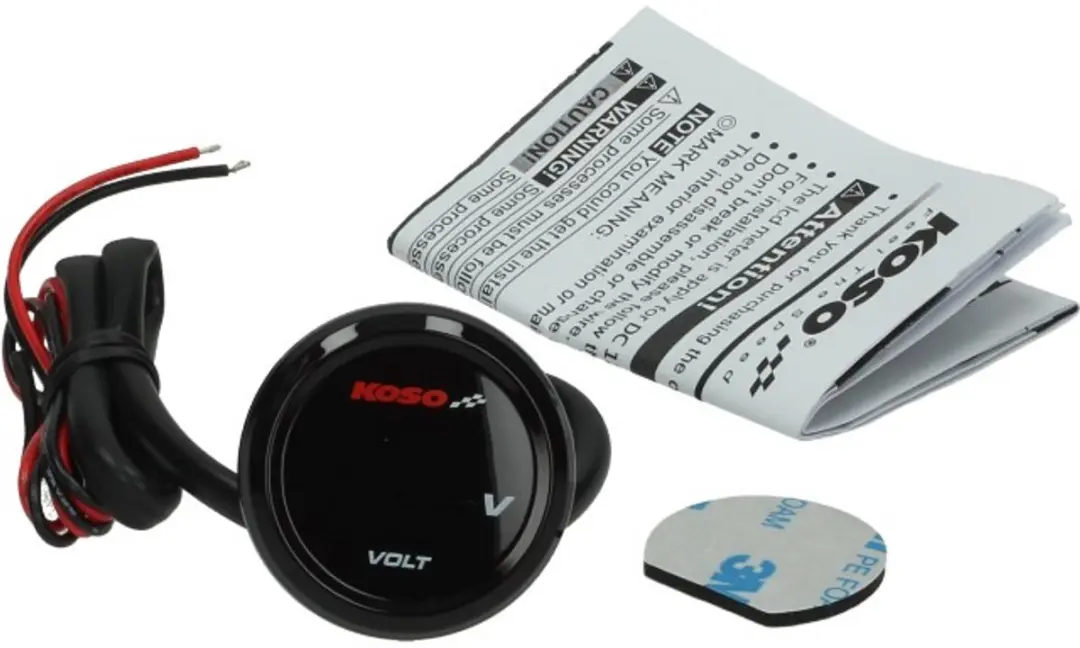 Koso i-Gear 7-19,9V Voltmeter - Rood