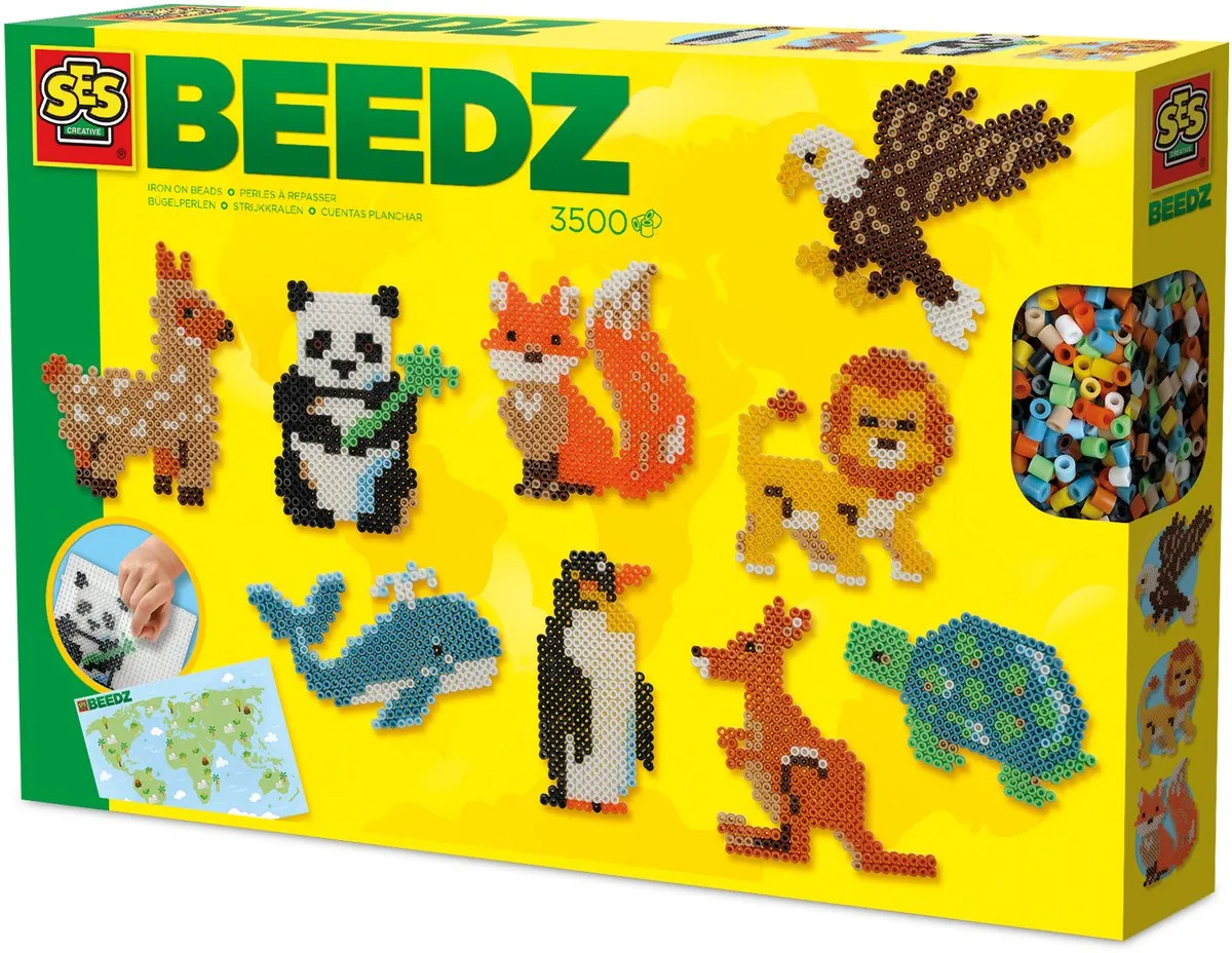 SES Creative Beedz Wereld Dieren Strijkkralen