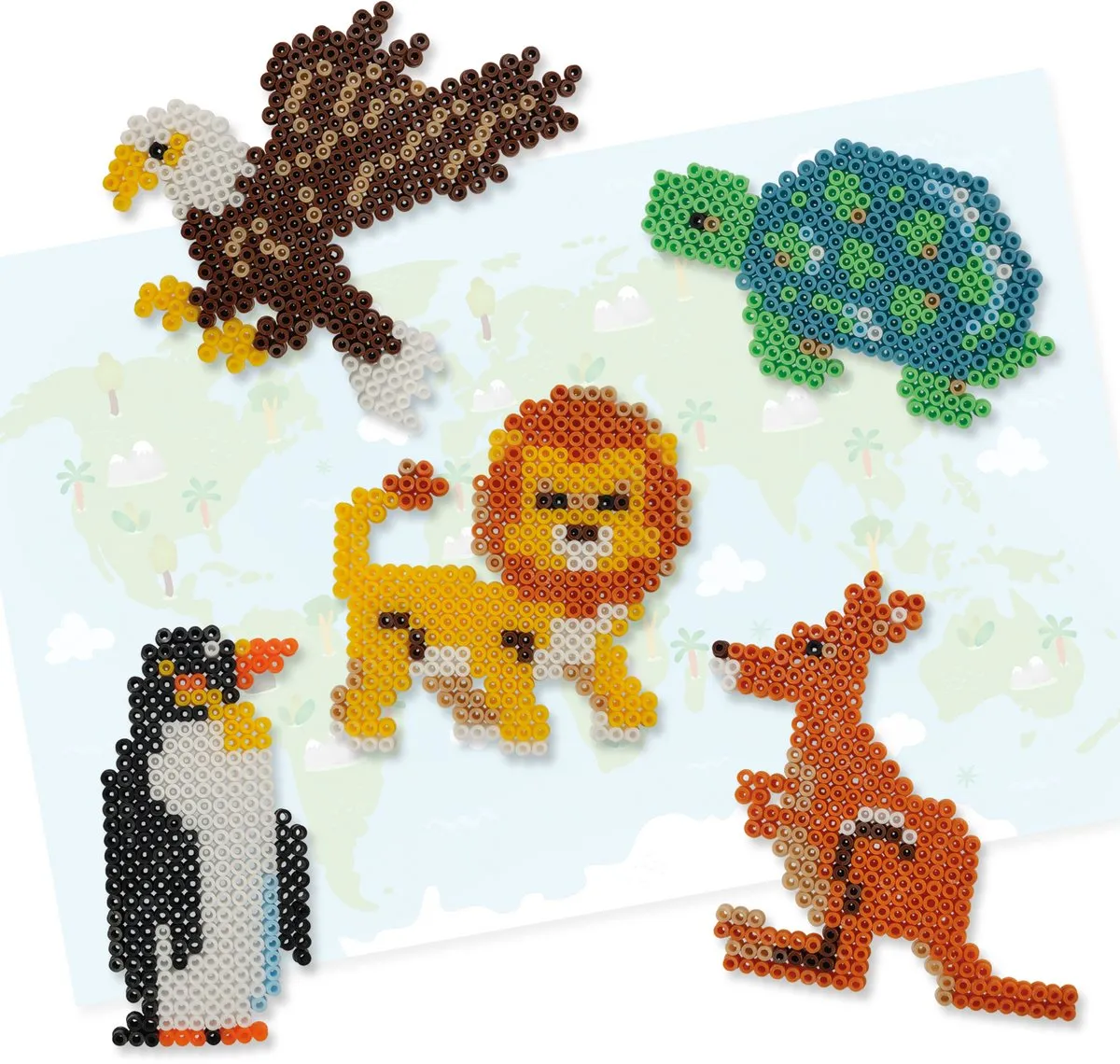 SES Creative Beedz Wereld Dieren Strijkkralen - 3500 Stuks - 15 Kleuren
