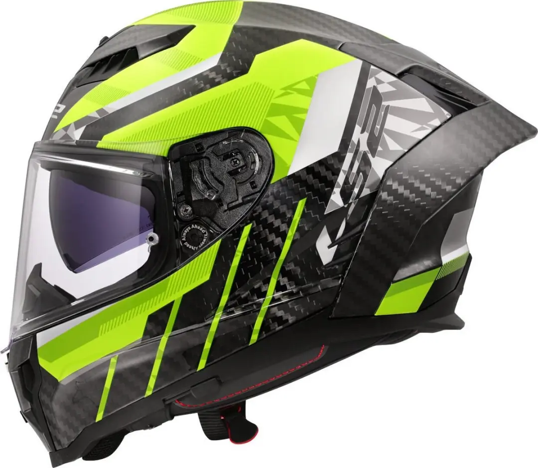LS2 FF807 Dragon Trax H-Vis Integraalhelm - Maat S - Geel