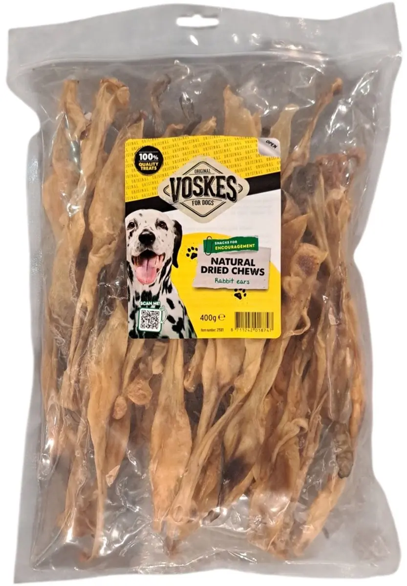 Voskes Konijnenoren Hondensnack 200g