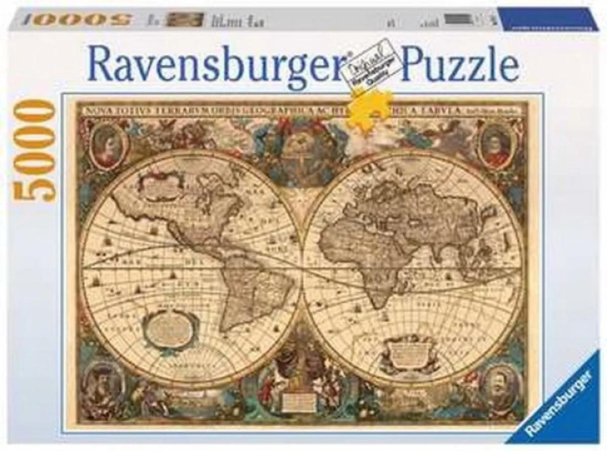 Ravensburger Antieke Wereldkaart Legpuzzel 5000 Stuks - Multicolor