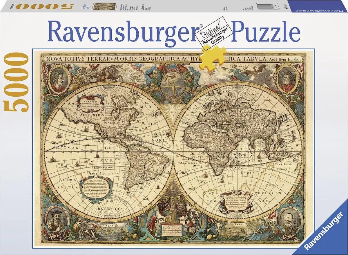 Ravensburger Antieke Wereldkaart Legpuzzel 5000 Stuks