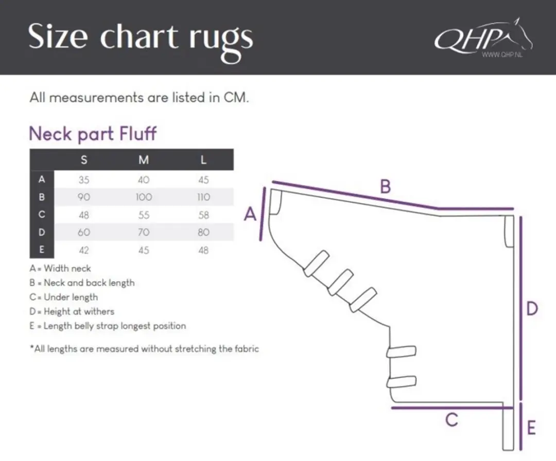 QHP Halsstuk Fluff Donkerblauw - L