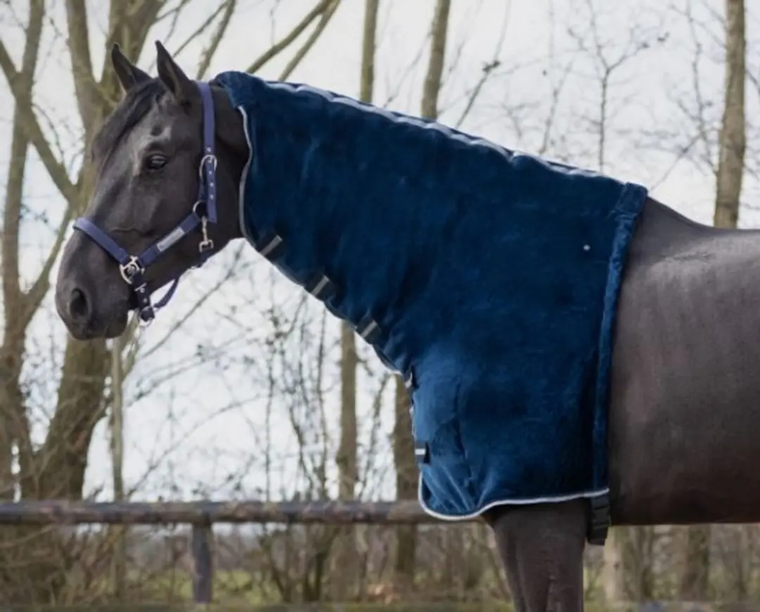 QHP Halsstuk Fluff Donkerblauw - L