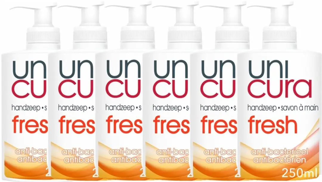 6x Unicura Handzeep Anti Bacterieel Fris 250 ml