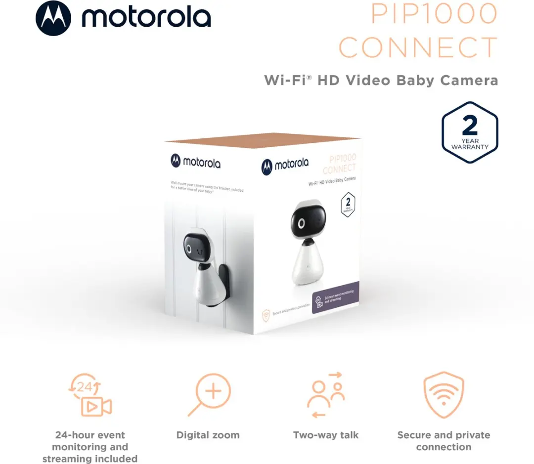 Motorola PIP1000 Babyfoon met Camera - Wit