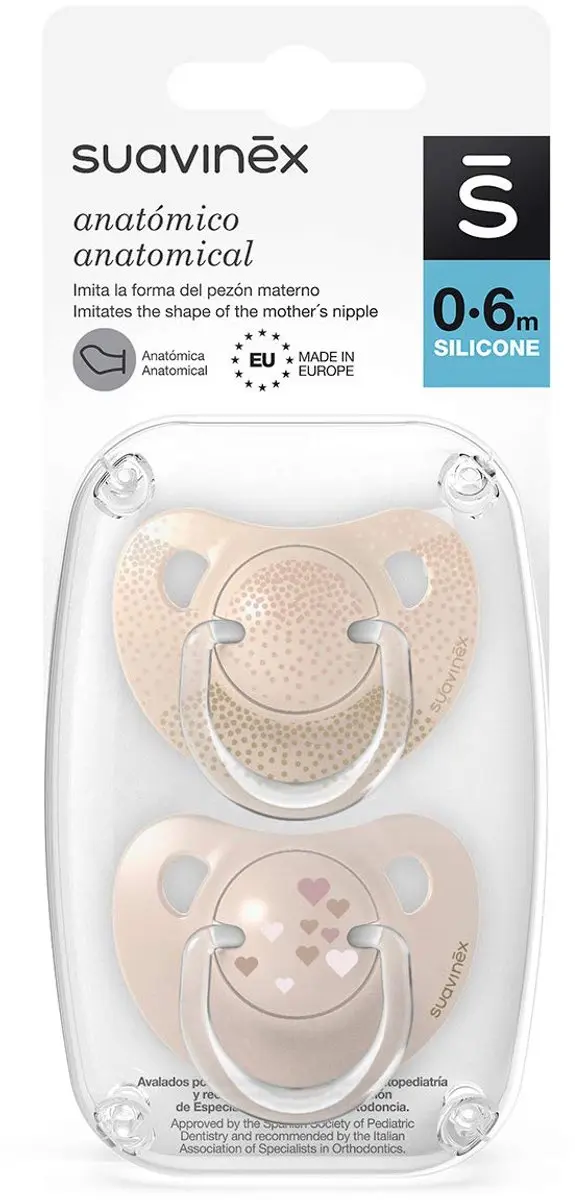 Suavinex Birdies 2 Fopspenen SX Pro Symmetrisch 0-6 Maanden - Beige