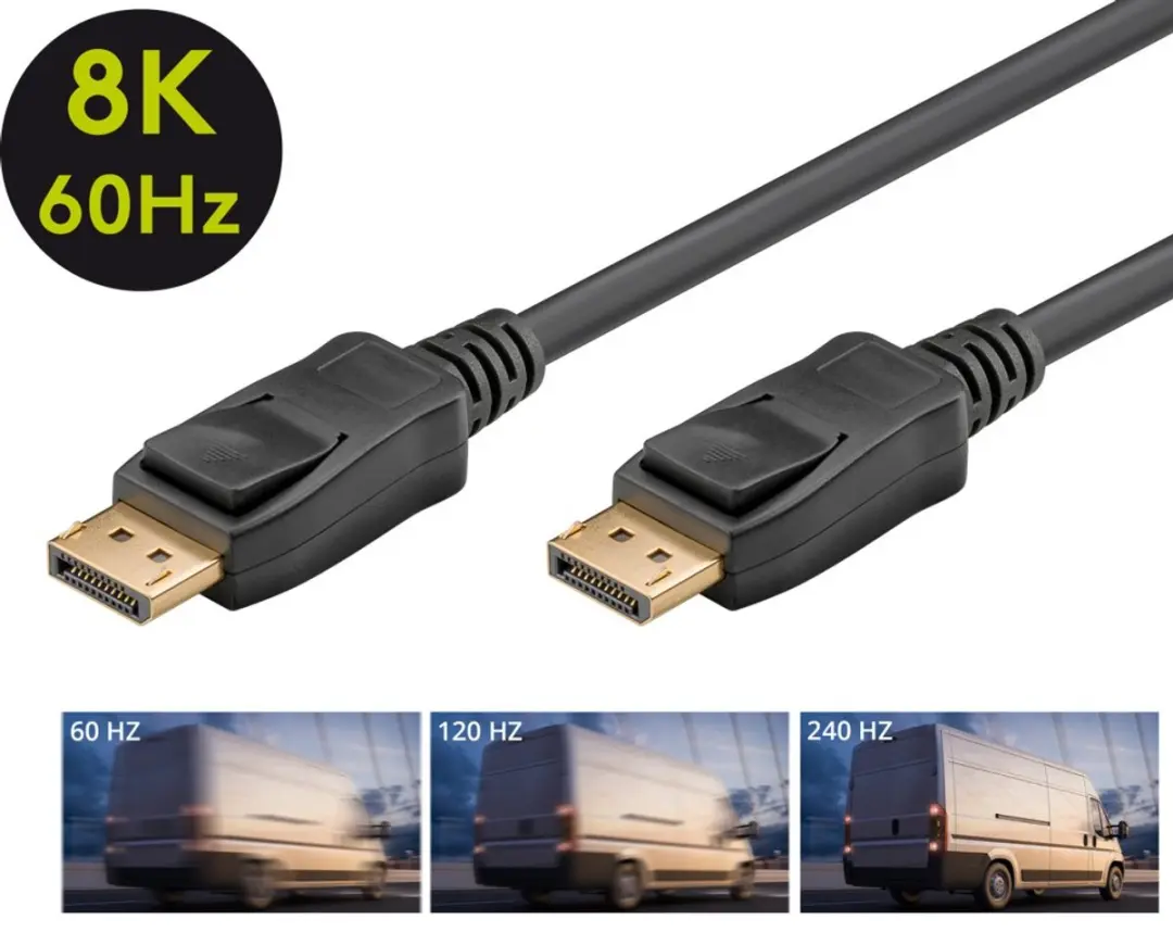Goobay DisplayPort-kabel 2.0 74746 - 40 Gbit/s - Zwart
