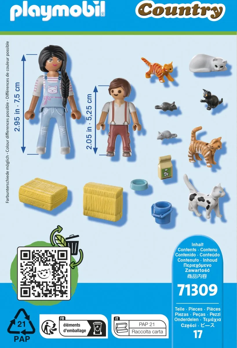 Playmobil Country Kattenfamilie 71309 - Multicolor