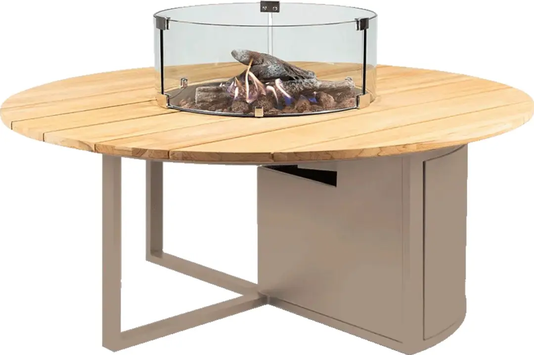 Cosi Cosiloft 120 Vuurtafel Rond Sandy Beige / Teak