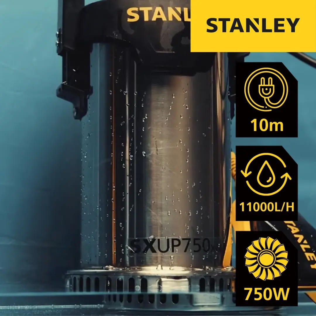 Stanley Dompelpomp RVS 750W - 11.000 l/u - afbeelding 2 van 6