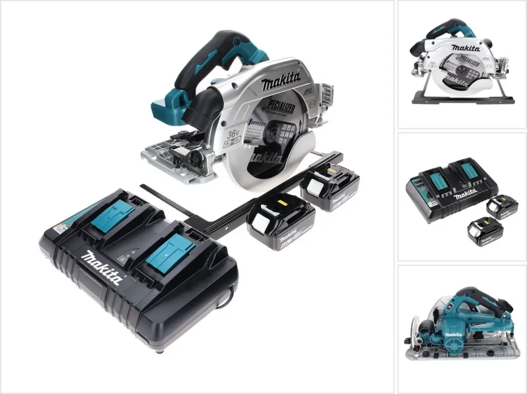 Makita DHS 900 PG2 accu-handcirkelzaag 36 V (2x 18 V) 235 mm borstelloos + 2x ac
