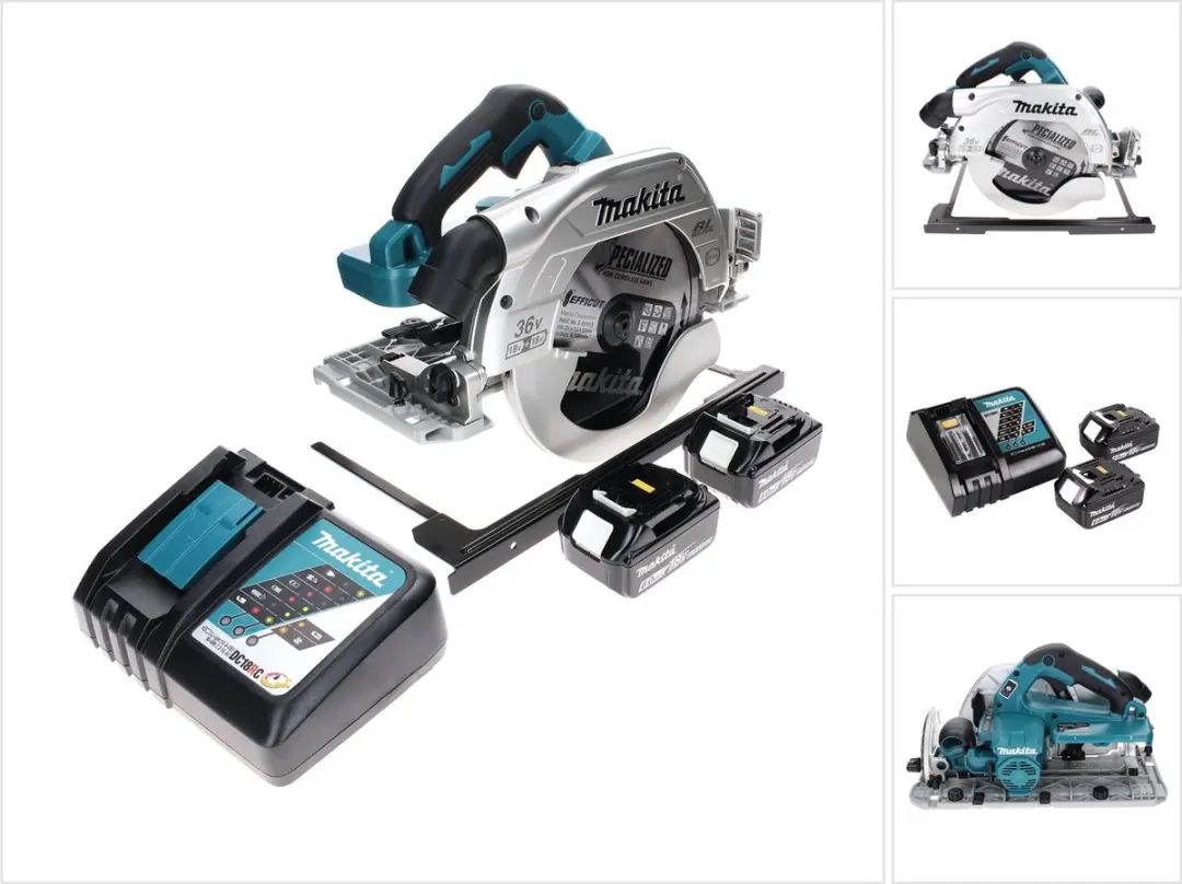Makita DHS 900 RG2 accu-handcirkelzaag 36 V (2x 18 V) 235 mm borstelloos + 2x ac