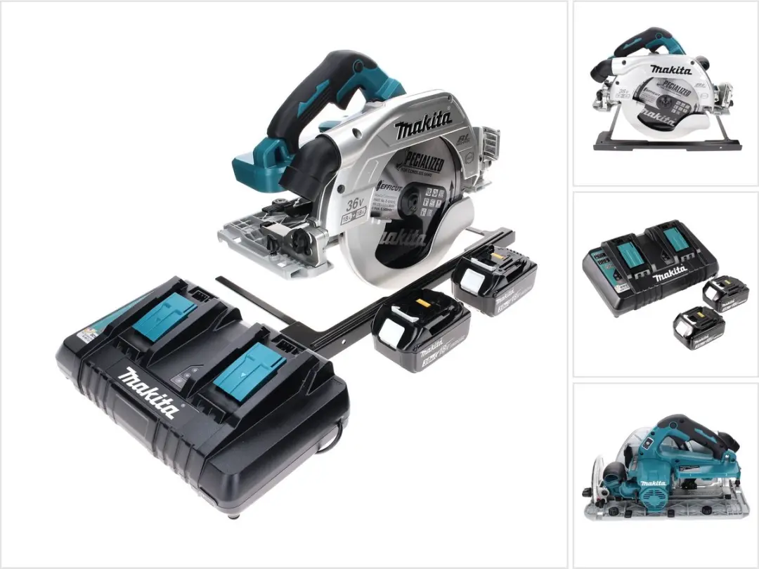 Makita DHS 900 PF2 accu-handcirkelzaag 36 V (2x 18 V) 235 mm borstelloos + 2x ac