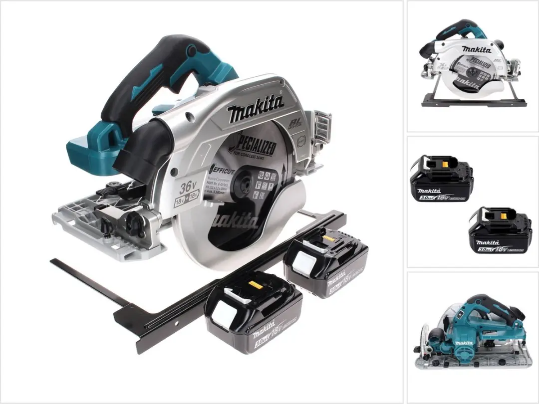 Makita DHS 900 F2 accu-handcirkelzaag 36 V (2x 18 V) 235 mm borstelloos + 2x acc
