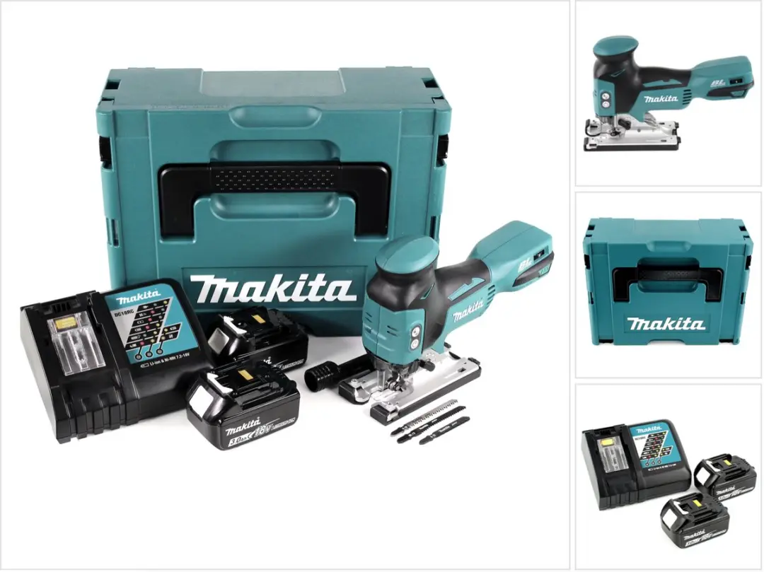 Makita DJV 181 RFJ accu pendelzaag 18V borstelloos + 2x accu 3,0 Ah + lader + Ma