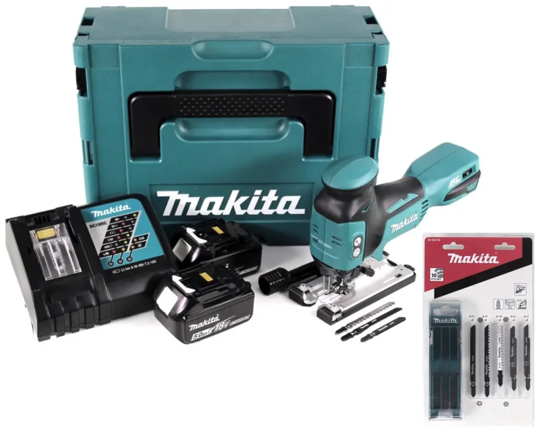 Makita DJV181RTJ Pendelzaag 18V - 1x 5,0Ah + Oplader + 23 Zaagbladen - afbeelding 2 van 5