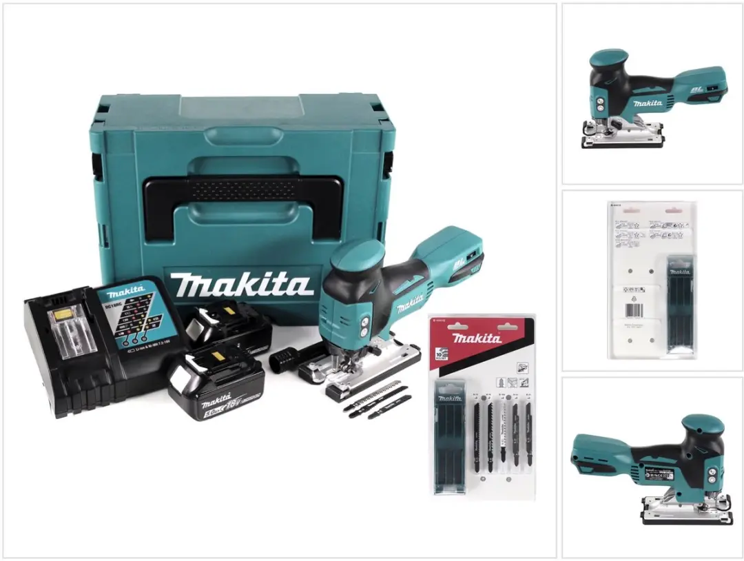 Makita DJV 181 RTJ accu pendelzaag 18V borstelloos + 1x accu 5,0Ah + oplader + 1