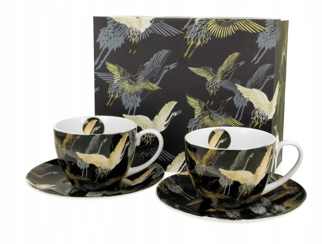 Set van 2 Luxe Kopjes met Schotels