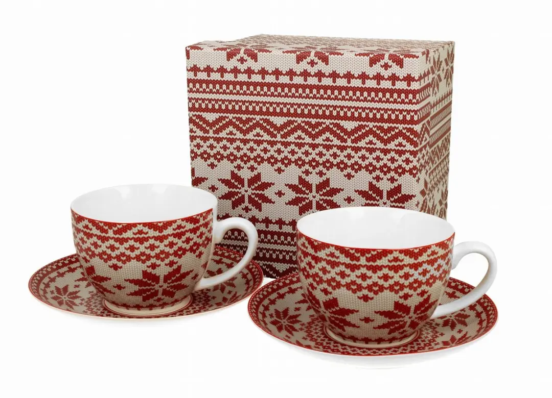 Kerst Mokken & Schotels Set