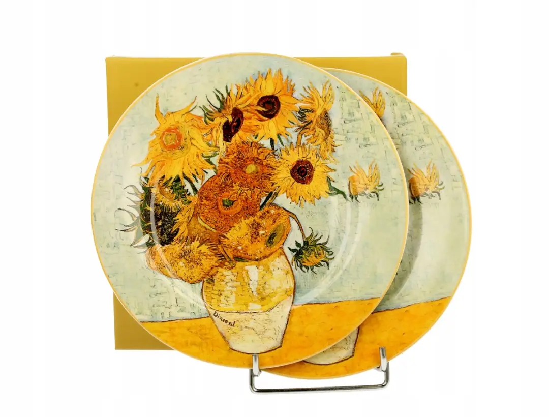 Van Gogh Zonnebloemen Porseleinen Dessertschalen Set van 2