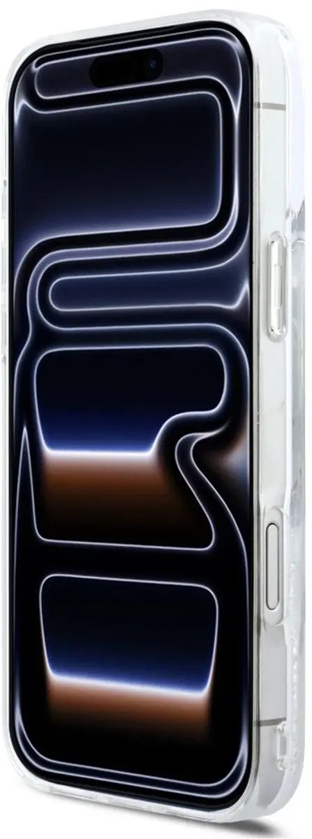 Karl Lagerfeld Vloeibare Glitterhoes iPhone 17 Pro Max - 3666339608309 - Transparent