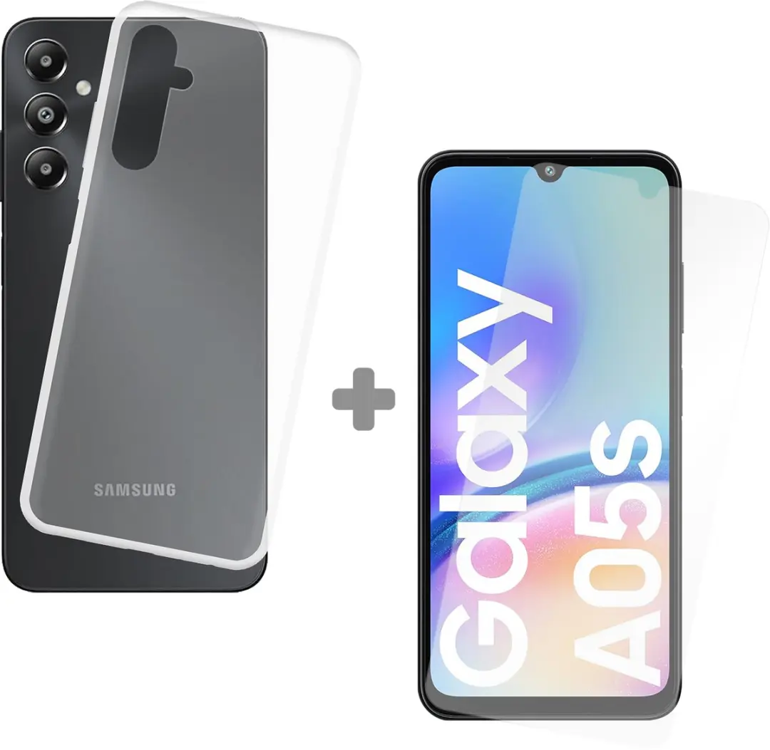 Just in Case soft TPU Hoesje + Tempered Glas Screenprotector geschikt voor Samsu