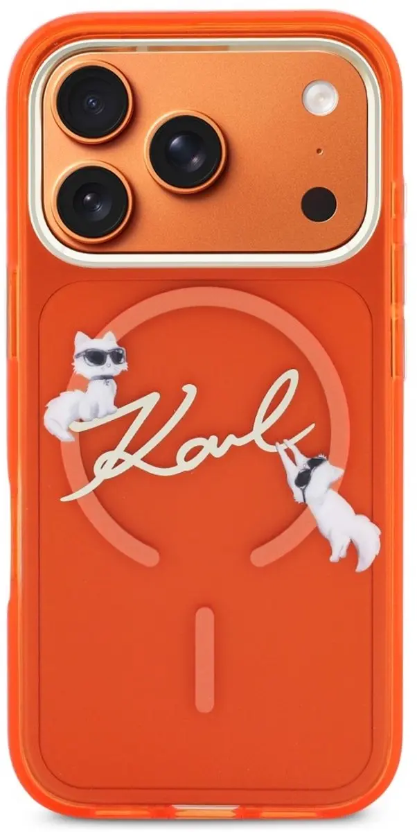Karl Lagerfeld Hoesje IML Choupettes Logo MagSafe iPhone 17 - Transparent - 3666339606541