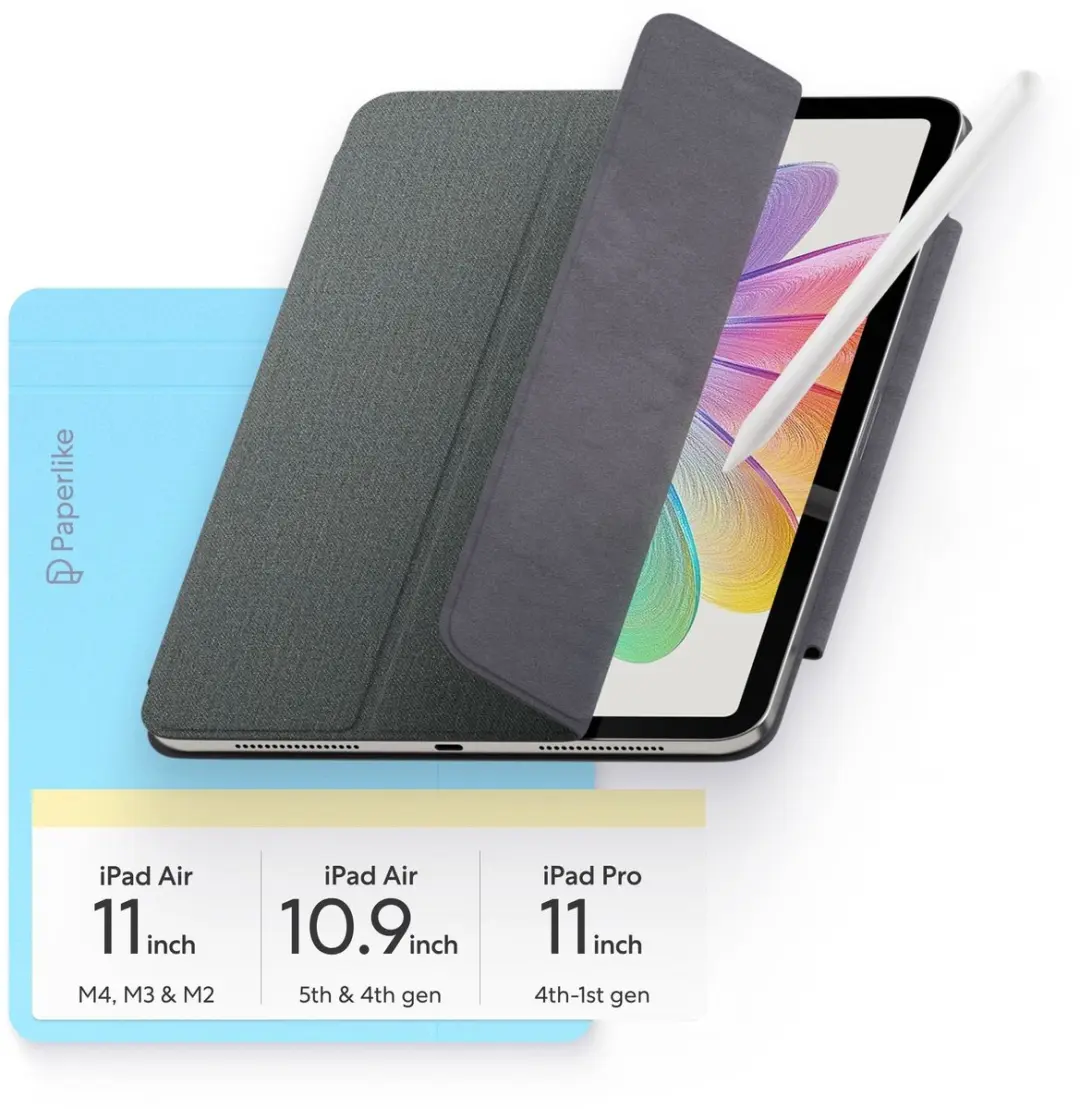 Paperlike® Folio Case voor iPad Air 11 inch (M4, M3, M2), iPad Air 10,9 inch (5