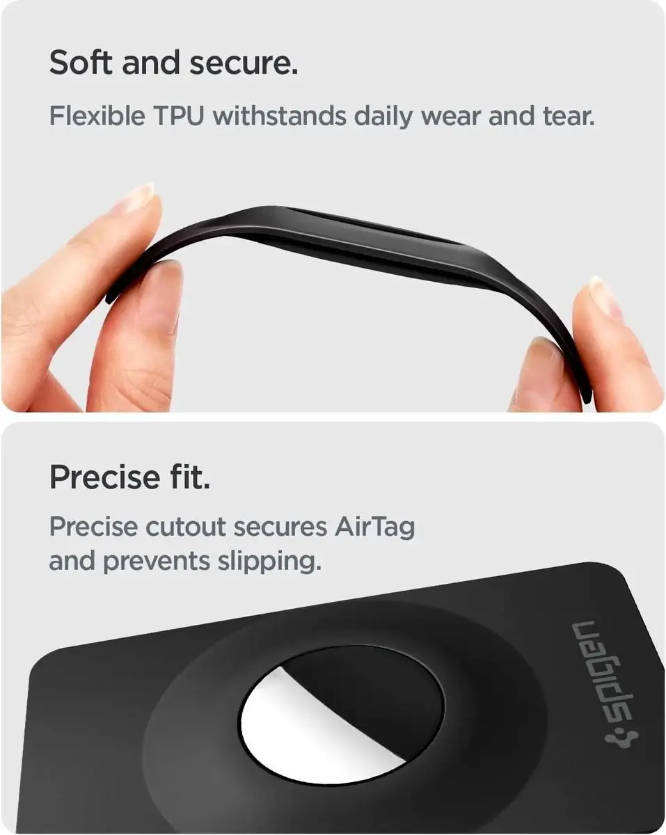 Spigen Air Fit 2 AirTag Hoesje - Creditcardformaat - Zwart - afbeelding 4 van 6