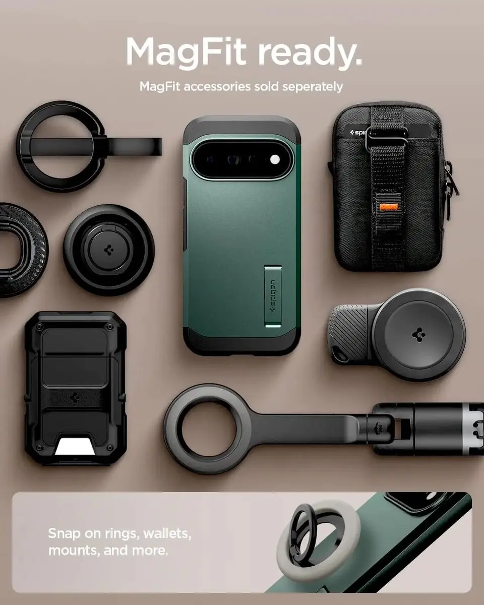 Spigen Tough Armor ACS11864 Hoesje - Google Pixel 11 Pro XL - Groen