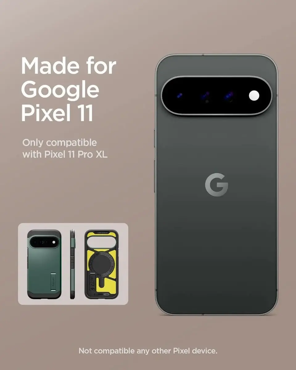 Spigen Tough Armor ACS11864 Hoesje - Google Pixel 11 Pro XL - Groen