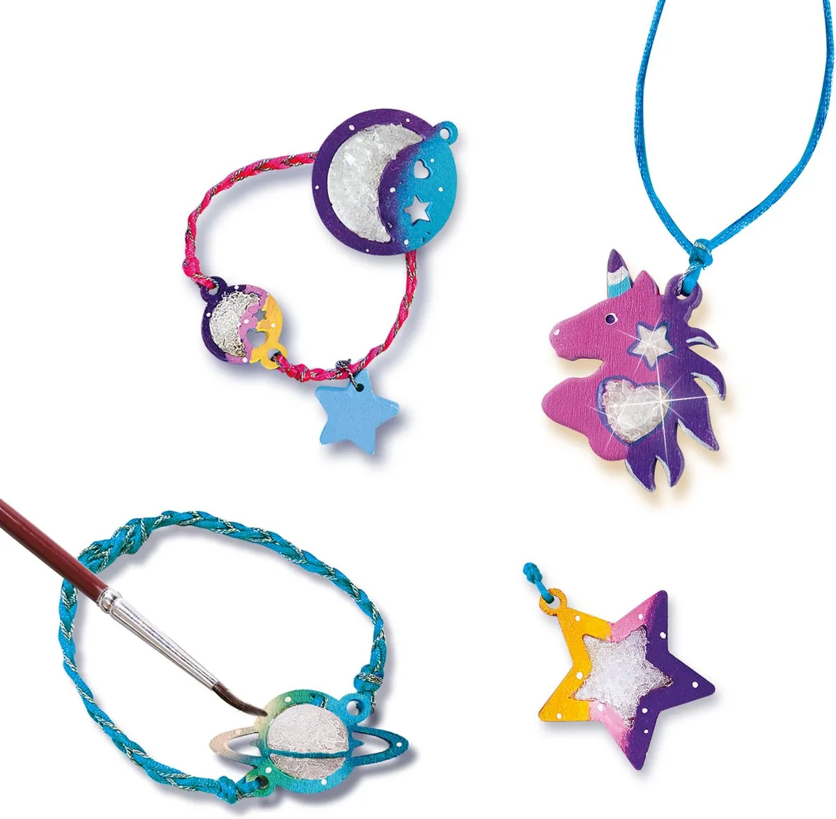 SES Creative Galaxy Kristal Sieraden Set - 8 Stuks